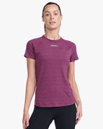 2XU Ignition Base Layer S/S Beet Marle/Silver Reflective XS